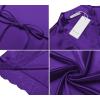 image:imageEkouaer Satin Robes for Women Lace Trim Silk Robe 34 Sleeve Kimono Bathrobe Bride Bridesmaid Wedding Party Sleepwear SXXLPurple