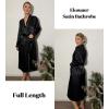image:imageEkouaer Satin Robes for Women Long Sleeve Silk Bathrobe Soft Lightweight Full Length Sleepwear Bridesmaid Wedding Party RobesBlack