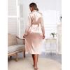image:imageEkouaer Satin Robes for Women Long Sleeve Silk Bathrobe Soft Lightweight Full Length Sleepwear Bridesmaid Wedding Party RobesChampagne