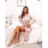 image:imageEkouaer Satin Robes for Women Long Sleeve Silk Bathrobe Soft Lightweight Full Length Sleepwear Bridesmaid Wedding Party RobesChampagne