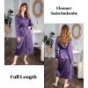 image:imageEkouaer Satin Robes for Women Long Sleeve Silk Bathrobe Soft Lightweight Full Length Sleepwear Bridesmaid Wedding Party RobesDeep Purple