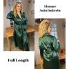 image:imageEkouaer Satin Robes for Women Long Sleeve Silk Bathrobe Soft Lightweight Full Length Sleepwear Bridesmaid Wedding Party RobesGreen