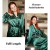 image:imageEkouaer Satin Robes for Women Long Sleeve Silk Bathrobe Soft Lightweight Full Length Sleepwear Bridesmaid Wedding Party RobesGreen
