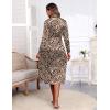 image:imageEkouaer Satin Robes for Women Long Sleeve Silk Bathrobe Soft Lightweight Full Length Sleepwear Bridesmaid Wedding Party RobesLeopard