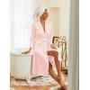 image:imageEkouaer Satin Robes for Women Long Sleeve Silk Bathrobe Soft Lightweight Full Length Sleepwear Bridesmaid Wedding Party RobesLight Pink