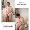 image:imageEkouaer Satin Robes for Women Long Sleeve Silk Bathrobe Soft Lightweight Full Length Sleepwear Bridesmaid Wedding Party RobesLight Pink