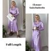 image:imageEkouaer Satin Robes for Women Long Sleeve Silk Bathrobe Soft Lightweight Full Length Sleepwear Bridesmaid Wedding Party RobesLight Purple