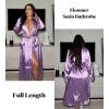 image:imageEkouaer Satin Robes for Women Long Sleeve Silk Bathrobe Soft Lightweight Full Length Sleepwear Bridesmaid Wedding Party RobesLight Purple