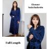image:imageEkouaer Satin Robes for Women Long Sleeve Silk Bathrobe Soft Lightweight Full Length Sleepwear Bridesmaid Wedding Party RobesNavy Blue