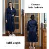 image:imageEkouaer Satin Robes for Women Long Sleeve Silk Bathrobe Soft Lightweight Full Length Sleepwear Bridesmaid Wedding Party RobesNavy Blue