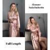 image:imageEkouaer Satin Robes for Women Long Sleeve Silk Bathrobe Soft Lightweight Full Length Sleepwear Bridesmaid Wedding Party RobesPink