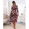 image:imageEkouaer Satin Robes for Women Long Sleeve Silk Bathrobe Soft Lightweight Full Length Sleepwear Bridesmaid Wedding Party RobesRed Floral