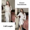 image:imageEkouaer Satin Robes for Women Long Sleeve Silk Bathrobe Soft Lightweight Full Length Sleepwear Bridesmaid Wedding Party RobesWhite