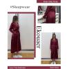 image:imageEkouaer Satin Robes for Women Long Sleeve Silk Bathrobe Soft Lightweight Full Length Sleepwear Bridesmaid Wedding Party RobesWine Red