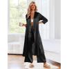 image:imageEkouaer Silk Robes for Women Long Satin Bride Bridesmaid Wedding Party Robes Lightweight Sexy Sleepwear with PocketsBlack