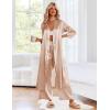 image:imageEkouaer Silk Robes for Women Long Satin Bride Bridesmaid Wedding Party Robes Lightweight Sexy Sleepwear with PocketsChampagne