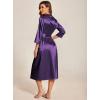 image:imageEkouaer Silk Robes for Women Long Satin Bride Bridesmaid Wedding Party Robes Lightweight Sexy Sleepwear with PocketsDeep Purple