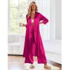 image:imageEkouaer Silk Robes for Women Long Satin Bride Bridesmaid Wedding Party Robes Lightweight Sexy Sleepwear with PocketsHot Pink
