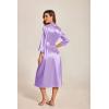 image:imageEkouaer Silk Robes for Women Long Satin Bride Bridesmaid Wedding Party Robes Lightweight Sexy Sleepwear with PocketsLight Purple