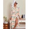 image:imageEkouaer Silk Robes for Women Long Satin Bride Bridesmaid Wedding Party Robes Lightweight Sexy Sleepwear with PocketsPink Forest