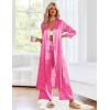 image:imageEkouaer Silk Robes for Women Long Satin Bride Bridesmaid Wedding Party Robes Lightweight Sexy Sleepwear with PocketsPrinted 2