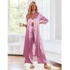 image:imageEkouaer Silk Robes for Women Long Satin Bride Bridesmaid Wedding Party Robes Lightweight Sexy Sleepwear with PocketsRose