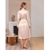 image:imageEkouaer Silk Robes for Women Shawl Collar Satin Bathrobe Long Bride Wedding Party Robe Lightweight Sexy Sleepwear SXXLChampagne