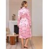 image:imageEkouaer Silk Robes for Women Shawl Collar Satin Bathrobe Long Bride Wedding Party Robe Lightweight Sexy Sleepwear SXXLPink Love