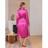 image:imageEkouaer Silk Robes for Women Shawl Collar Satin Bathrobe Long Bride Wedding Party Robe Lightweight Sexy Sleepwear SXXLRose