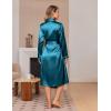 image:imageEkouaer Silk Robes for Women Shawl Collar Satin Bathrobe Long Bride Wedding Party Robe Lightweight Sexy Sleepwear SXXLTeal