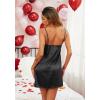 image:imageEkouaer Sleepwear Womens Satin Nightgown with Robes Set 2 Piece Sexy Lace Cami NightwearBlack Pink Sakura