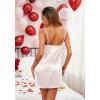 image:imageEkouaer Sleepwear Womens Satin Nightgown with Robes Set 2 Piece Sexy Lace Cami NightwearChampagne
