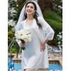 image:imageEkouaer Sleepwear Womens Satin Nightgown with Robes Set 2 Piece Sexy Lace Cami NightwearWhite