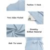 image:imageEkouaer Women Short Sleeve Maternity Nursing Dress Casual V Neck Breastfeeding Loungewear Ribbed Knit Pregnancy Dresses SXXLBlue