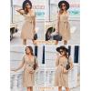 image:imageEkouaer Women Short Sleeve Maternity Nursing Dress Casual V Neck Breastfeeding Loungewear Ribbed Knit Pregnancy Dresses SXXLBrown