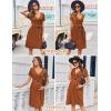 image:imageEkouaer Women Short Sleeve Maternity Nursing Dress Casual V Neck Breastfeeding Loungewear Ribbed Knit Pregnancy Dresses SXXLCaramel