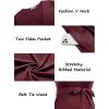 image:imageEkouaer Women Short Sleeve Maternity Nursing Dress Casual V Neck Breastfeeding Loungewear Ribbed Knit Pregnancy Dresses SXXLDark Red
