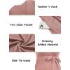 image:imageEkouaer Women Short Sleeve Maternity Nursing Dress Casual V Neck Breastfeeding Loungewear Ribbed Knit Pregnancy Dresses SXXLDirty Pink