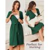 image:imageEkouaer Women Short Sleeve Maternity Nursing Dress Casual V Neck Breastfeeding Loungewear Ribbed Knit Pregnancy Dresses SXXLGreen