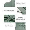 image:imageEkouaer Women Short Sleeve Maternity Nursing Dress Casual V Neck Breastfeeding Loungewear Ribbed Knit Pregnancy Dresses SXXLIce Green