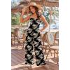 image:imageEkouaer Womens Casual Loose Jumpsuits One Piece Sleeveless Overalls Printed Long Pant Romper Fashion Boho Jumper with PocketBeige Leave Printed