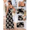 image:imageEkouaer Womens Casual Loose Jumpsuits One Piece Sleeveless Overalls Printed Long Pant Romper Fashion Boho Jumper with PocketBeige Leave Printed