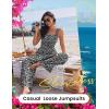 image:imageEkouaer Womens Casual Loose Jumpsuits One Piece Sleeveless Overalls Printed Long Pant Romper Fashion Boho Jumper with PocketBlack Floral