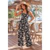 image:imageEkouaer Womens Casual Loose Jumpsuits One Piece Sleeveless Overalls Printed Long Pant Romper Fashion Boho Jumper with PocketFloral Black