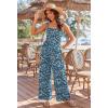 image:imageEkouaer Womens Casual Loose Jumpsuits One Piece Sleeveless Overalls Printed Long Pant Romper Fashion Boho Jumper with PocketFloral Blue  Green