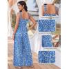 image:imageEkouaer Womens Casual Loose Jumpsuits One Piece Sleeveless Overalls Printed Long Pant Romper Fashion Boho Jumper with PocketFloral Blue 2