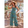 image:imageEkouaer Womens Casual Loose Jumpsuits One Piece Sleeveless Overalls Printed Long Pant Romper Fashion Boho Jumper with PocketFloral Blue Green