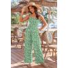 image:imageEkouaer Womens Casual Loose Jumpsuits One Piece Sleeveless Overalls Printed Long Pant Romper Fashion Boho Jumper with PocketFloral Green