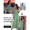 image:imageEkouaer Womens Casual Loose Jumpsuits One Piece Sleeveless Overalls Printed Long Pant Romper Fashion Boho Jumper with PocketFloral Green