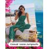 image:imageEkouaer Womens Casual Loose Jumpsuits One Piece Sleeveless Overalls Printed Long Pant Romper Fashion Boho Jumper with PocketFloral Lake Green